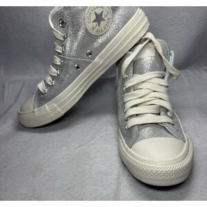 Converse Chuck Taylor All Star Mid Winter Slay Glitter Sneakers Womens 7